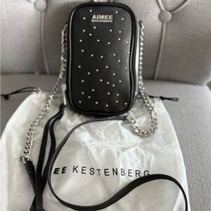 Aimee Kestenberg Black Studded Crossbody Bag
